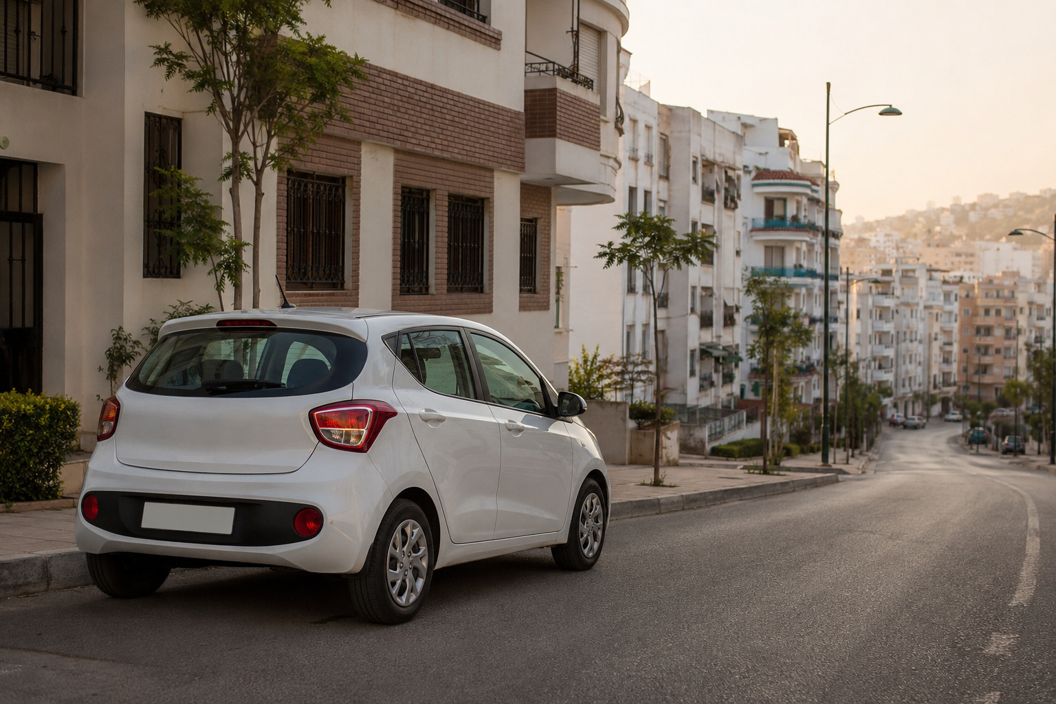 Citadine de location à Tanger pour rejoindre le centre depuis Hay El Farah