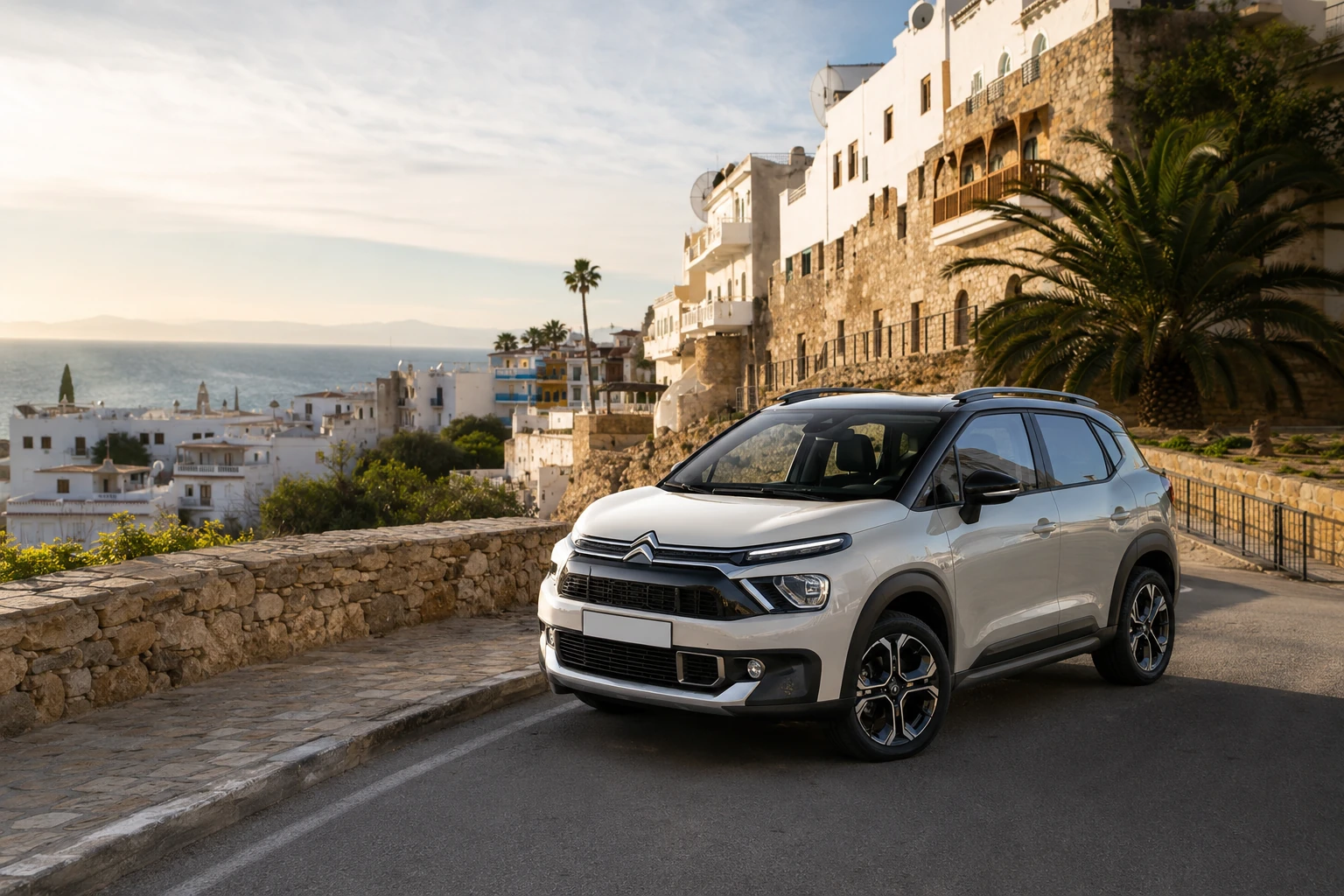 Citroën C3 Aircross de location sur les hauteurs de Marshan à Tanger
