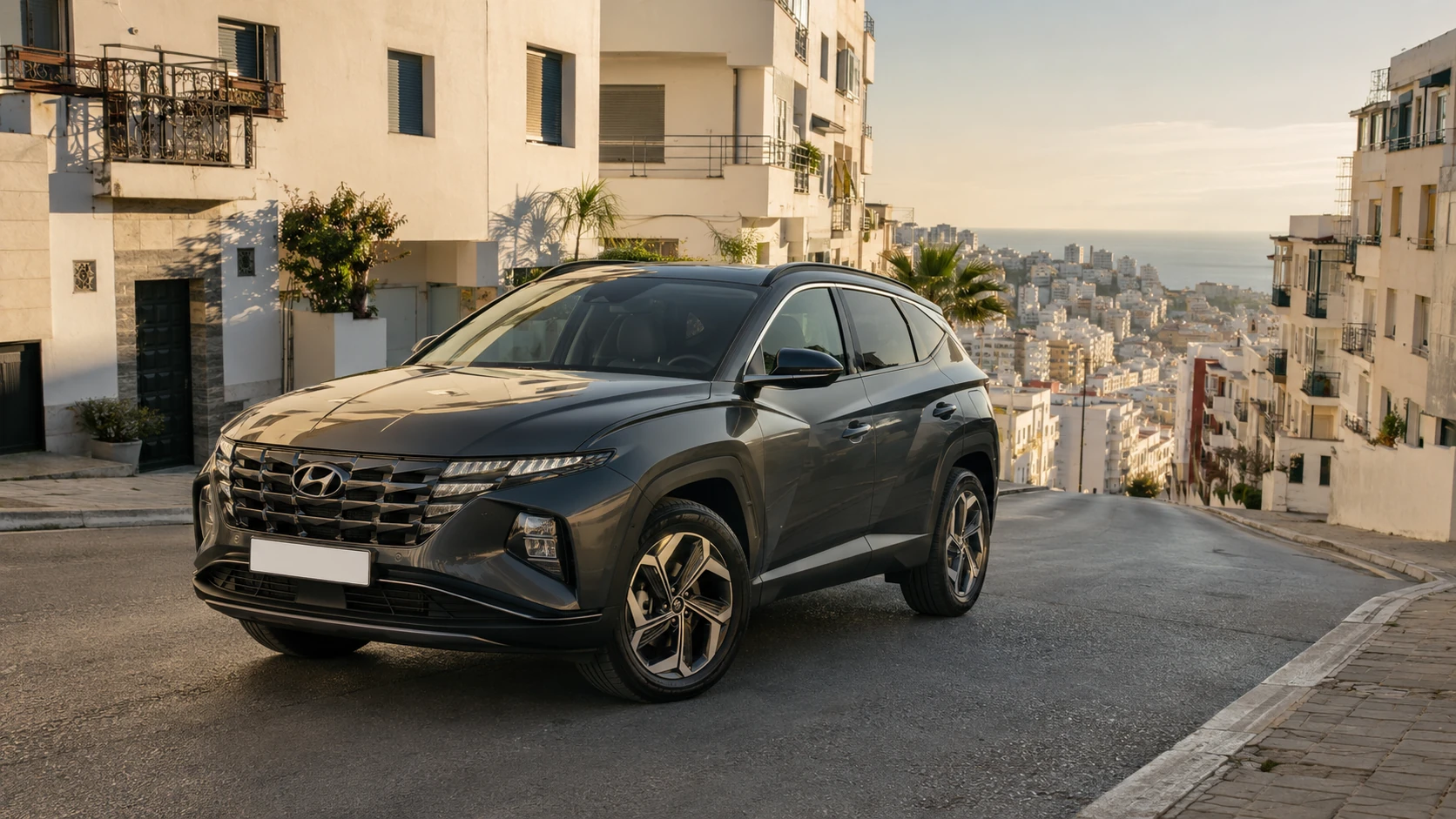 Hyundai Tucson de location pour les déplacements depuis le Quartier Hassan à Tanger