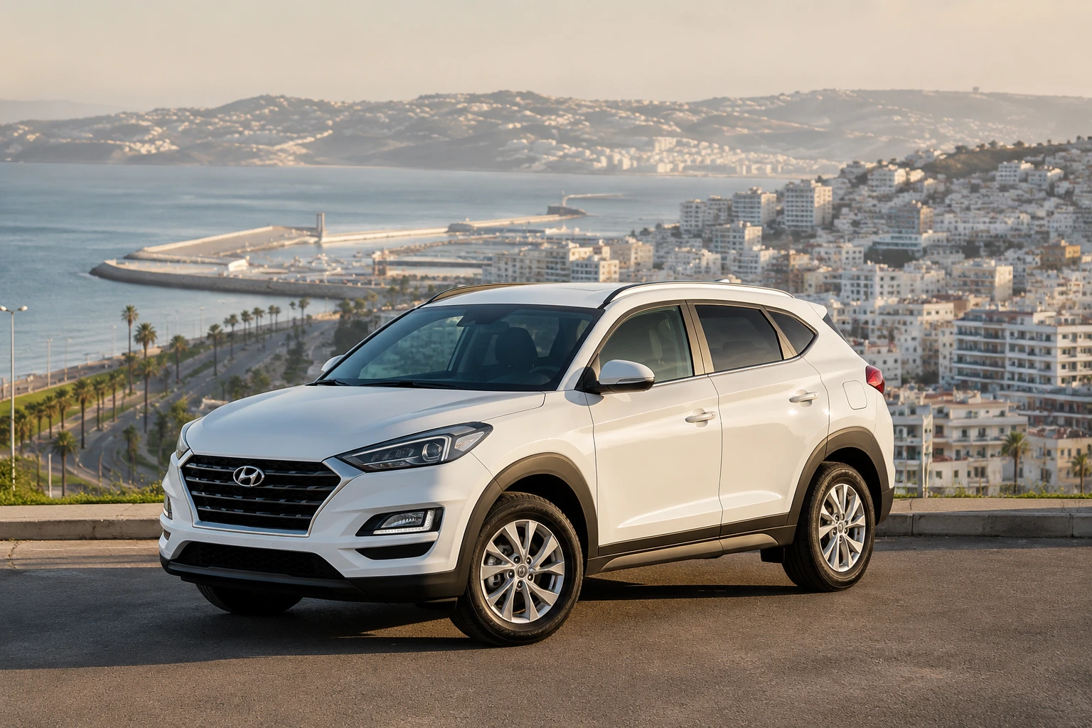 Hyundai Tucson de location pour les déplacements depuis Berouaka à Tanger