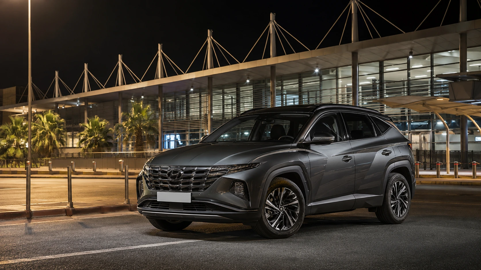 Hyundai Tucson prêt pour une arrivée tardive à l’aéroport Tanger Ibn Battouta
