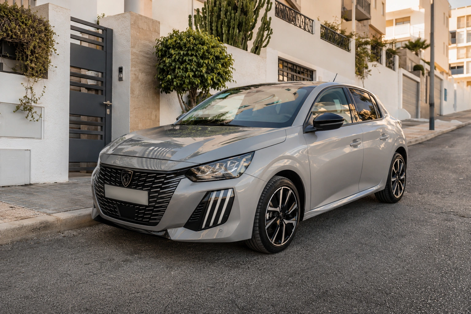 Peugeot 208 livrée pour une location de voiture à Aïn El Hyani, Tanger