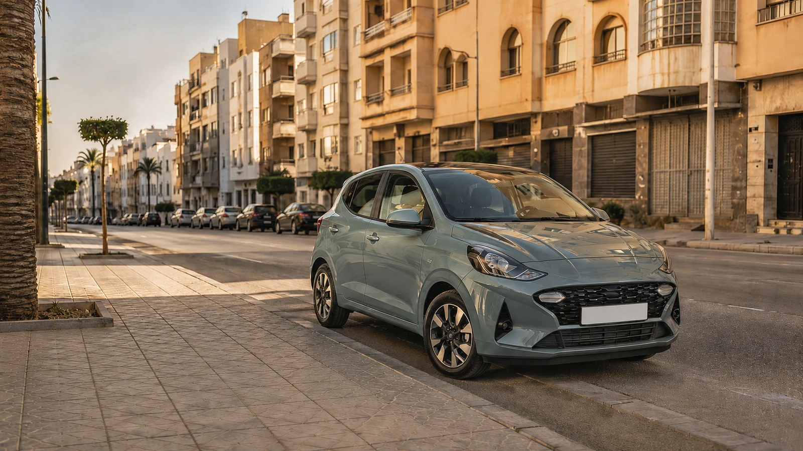 Hyundai i10 automatique illustrant la livraison de voiture à Bouhout 2, Tanger