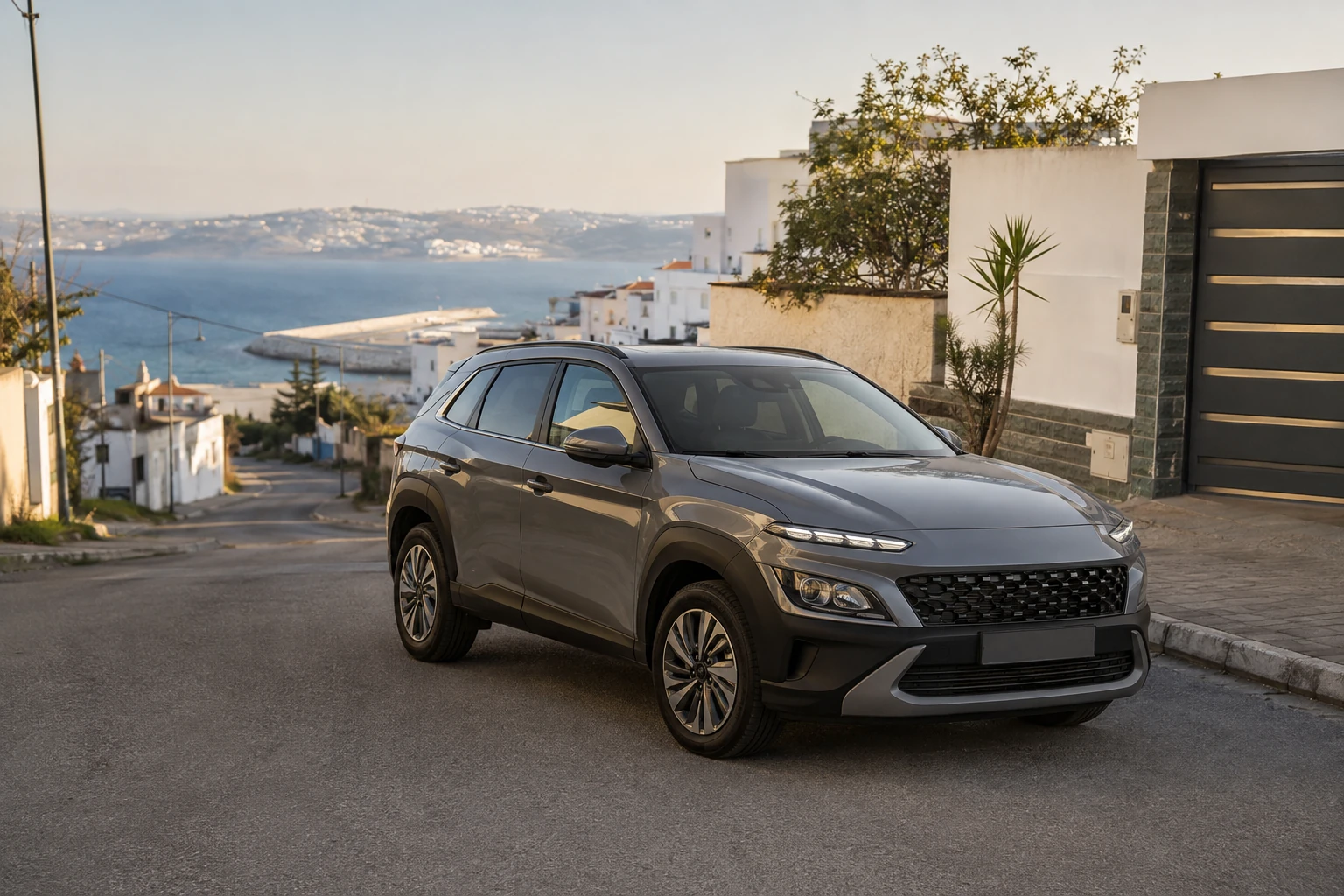SUV de location dans un secteur résidentiel proche de Daimouss à Tanger