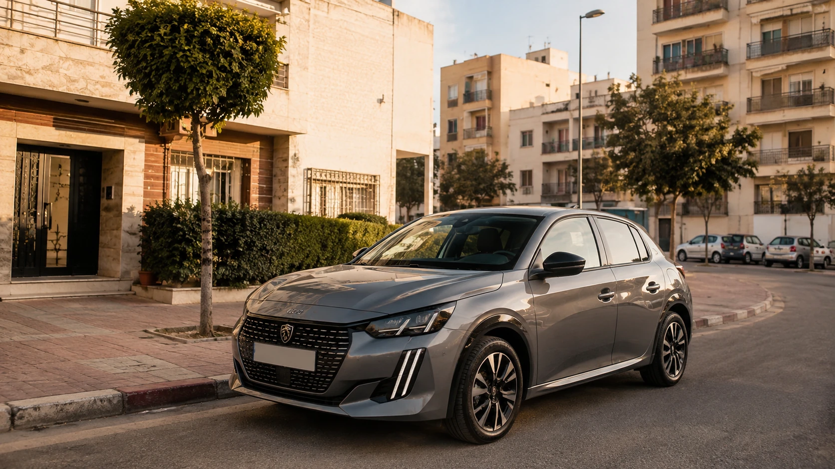 Peugeot 208 illustrant la livraison de voiture à Mesnana Tanger