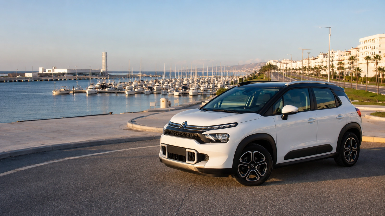Citroën C3 Aircross de location près du Port de Tanger-Ville et de Tanja Marina Bay