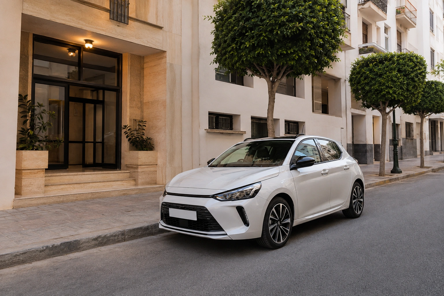 Voiture de location livrée dans le Quartier Mozart à Tanger