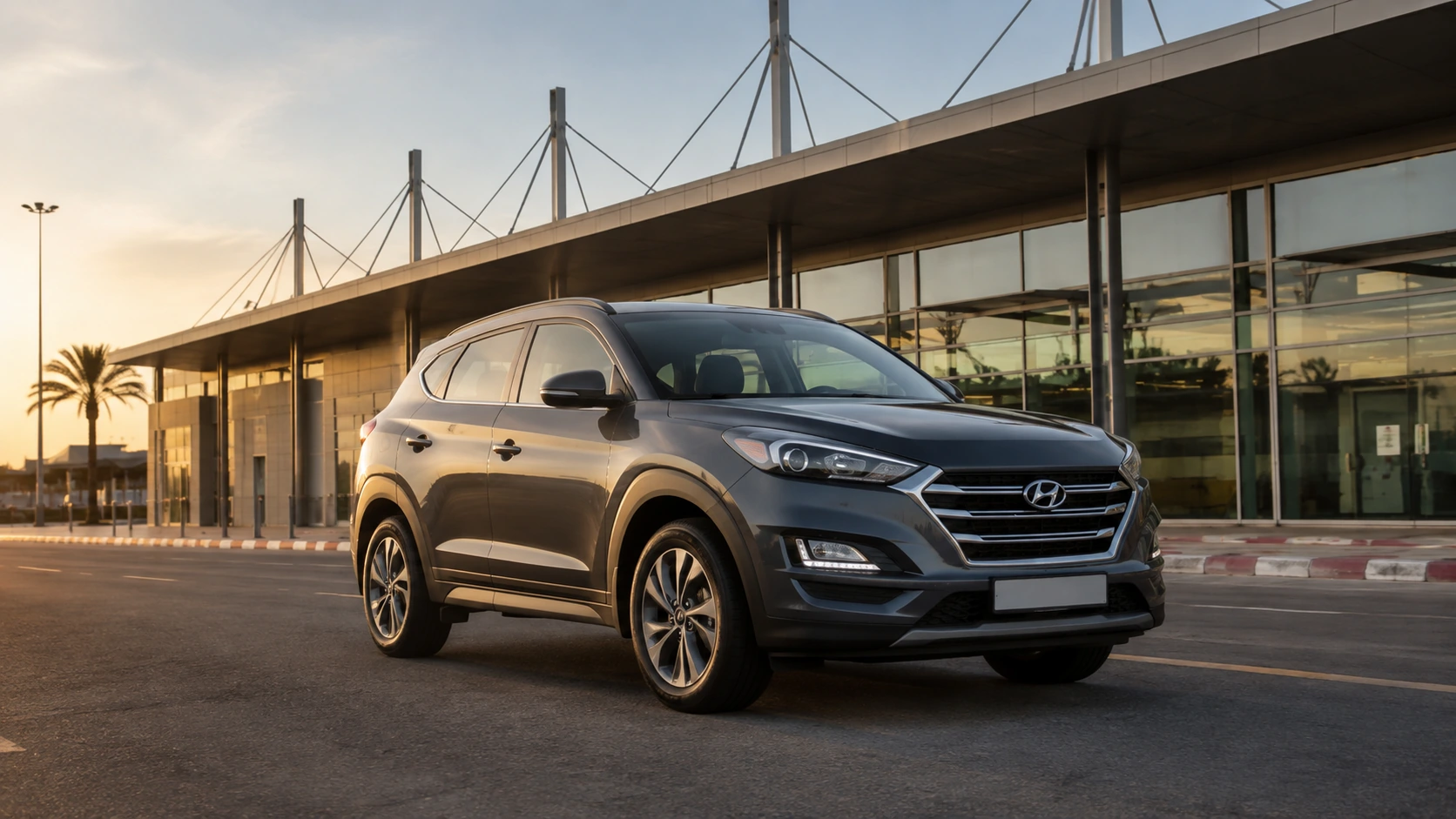 Hyundai Tucson de location près de l’aéroport Tanger Ibn Battouta pour une livraison de véhicule