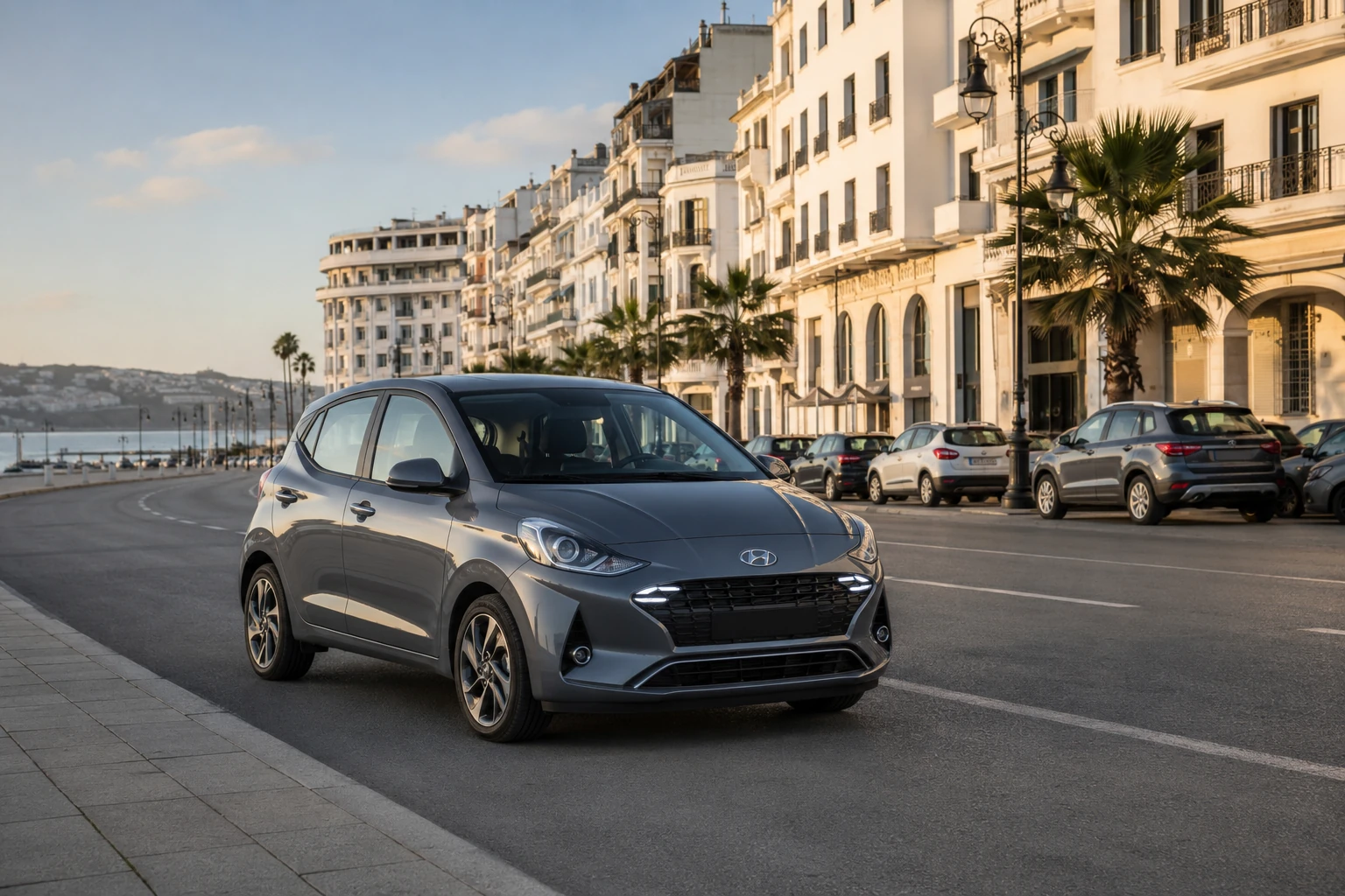 Hyundai i10 automatique pour une location courte durée en ville à Tanger