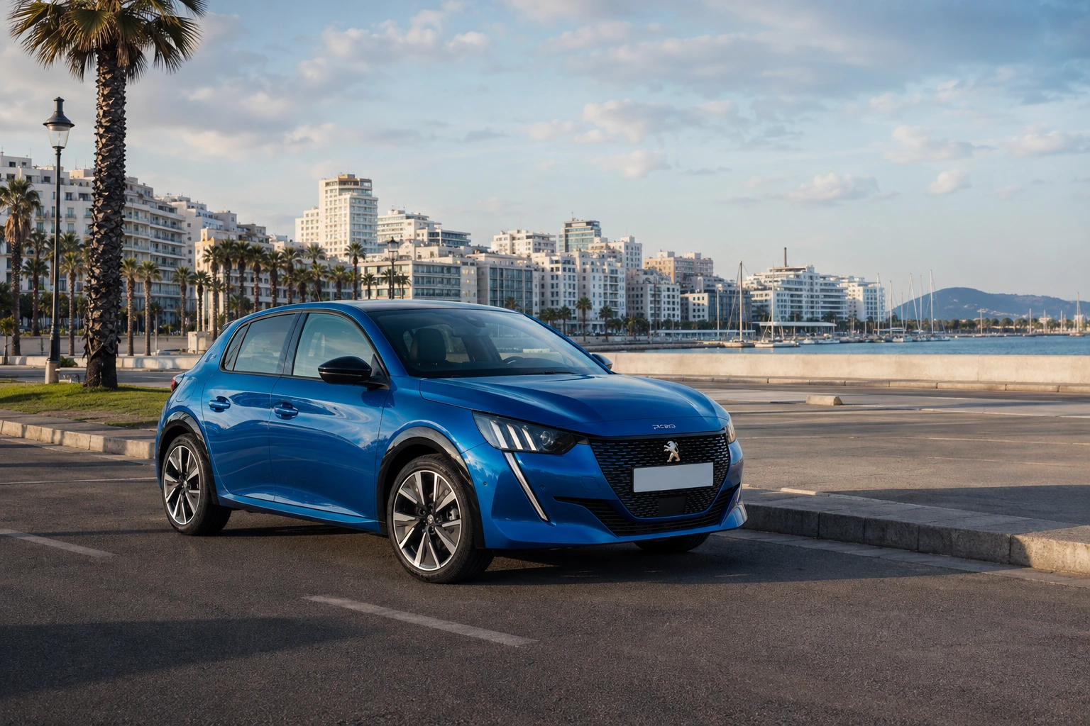 Peugeot 208 de location près de Nejma et du front de mer de Tanger