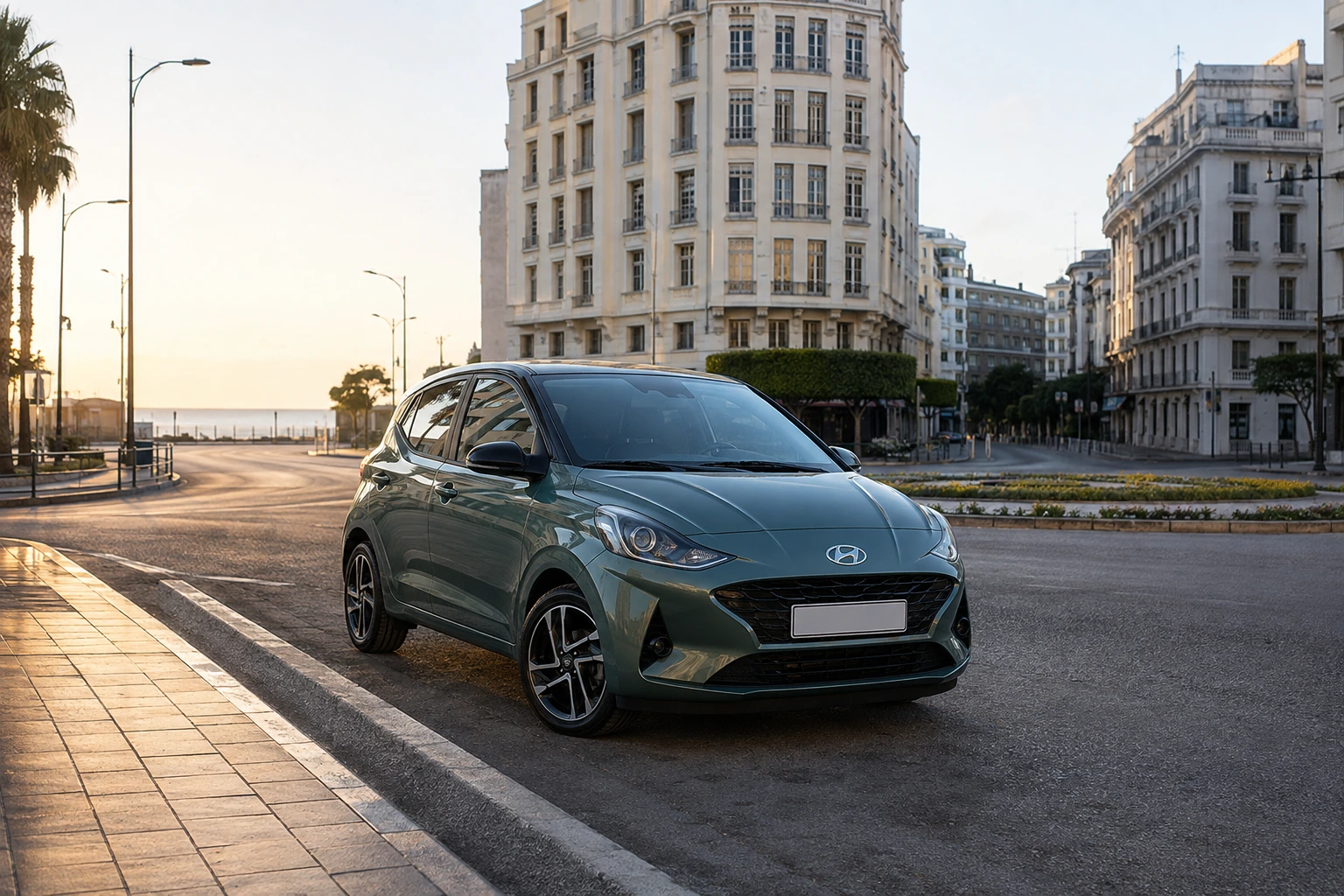 Hyundai i10 récente en location dans le centre de Tanger