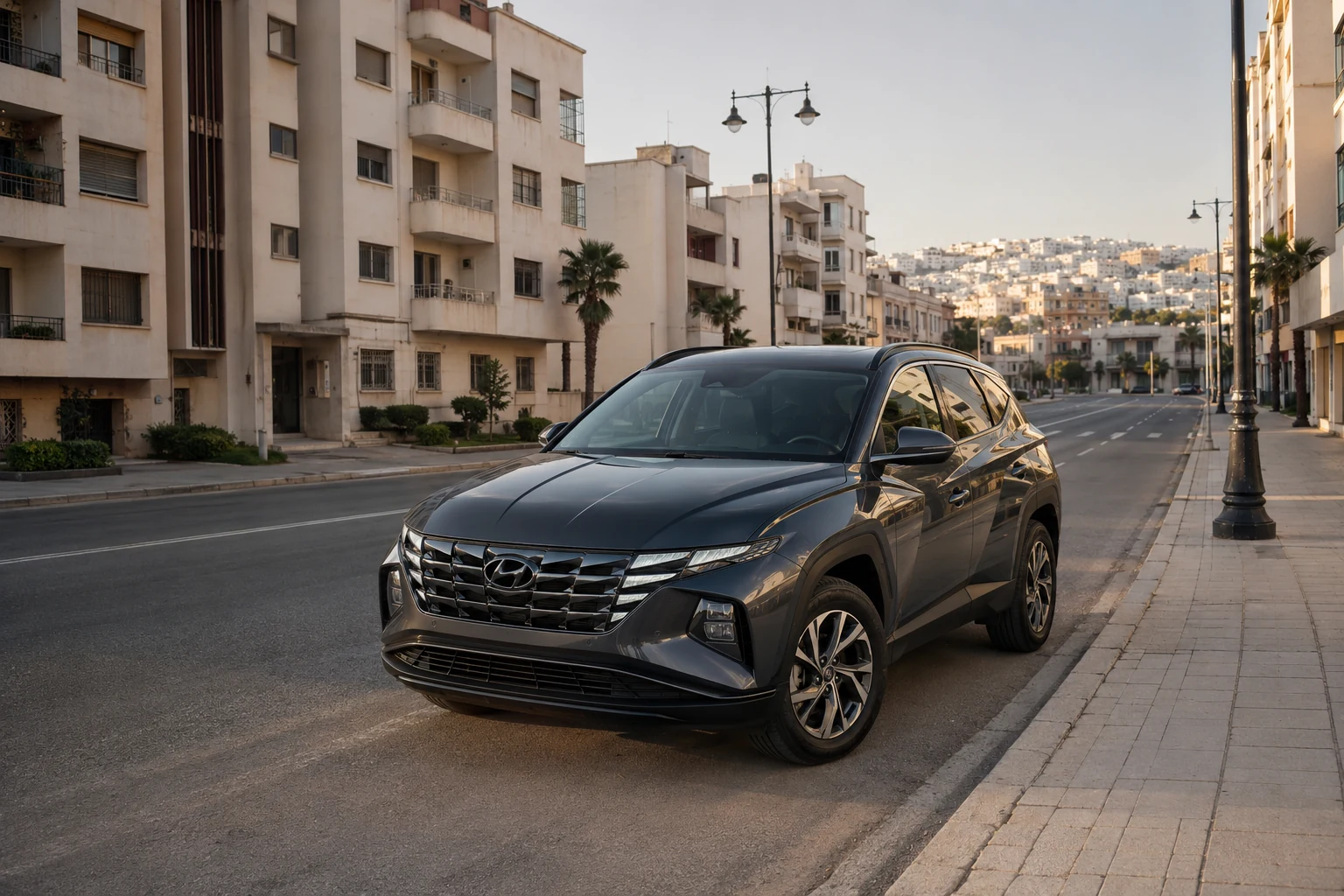 Hyundai Tucson automatique de location dans le secteur de Bassatine à Tanger
