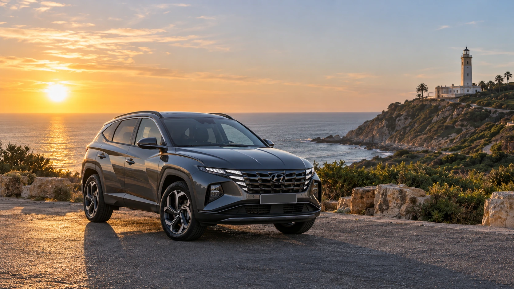 Hyundai Tucson de location dans le secteur de Cap Spartel à Tanger