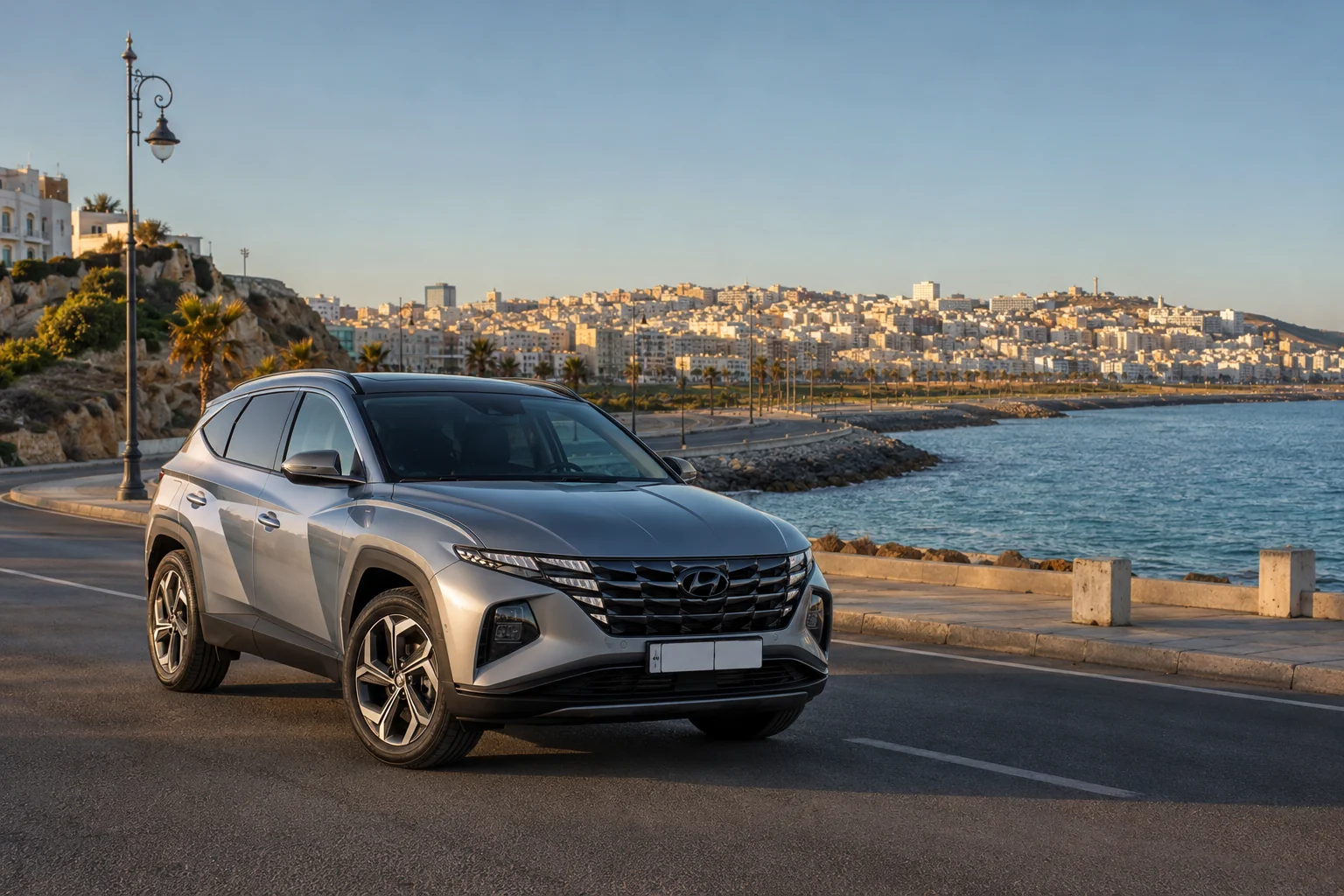 Hyundai Tucson de location près de la baie de Tanger