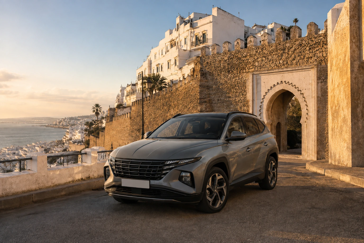 SUV de location dans les hauteurs de Tanger près de la Kasbah