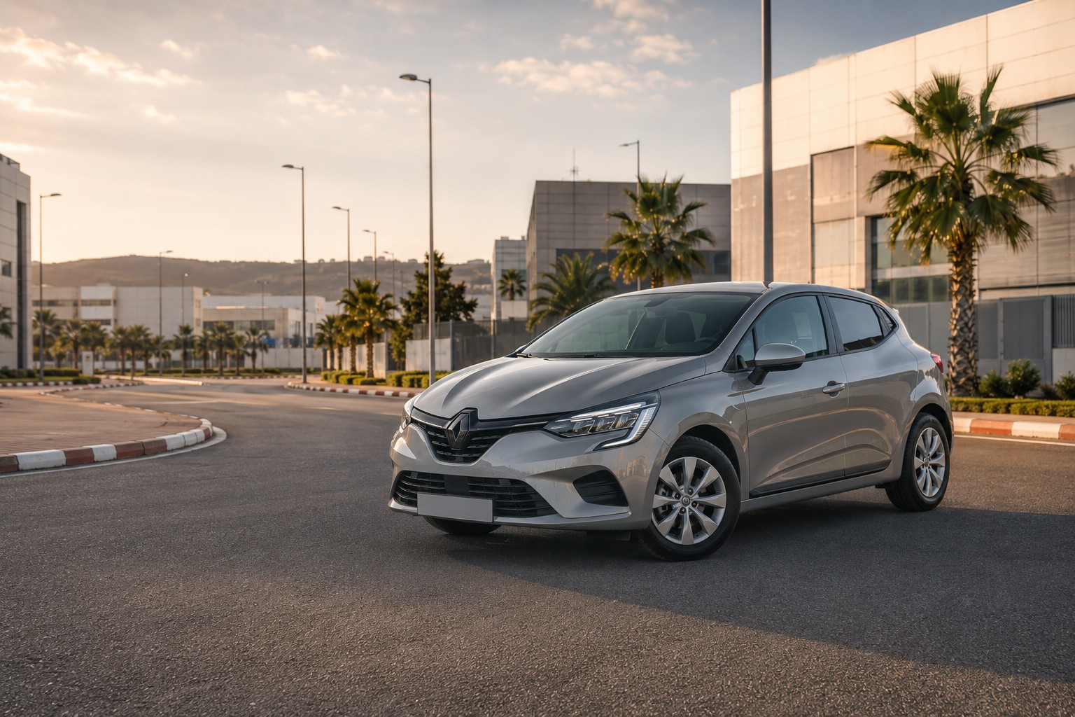 Renault Clio 5 de location dans le secteur professionnel de Gueznaia à Tanger