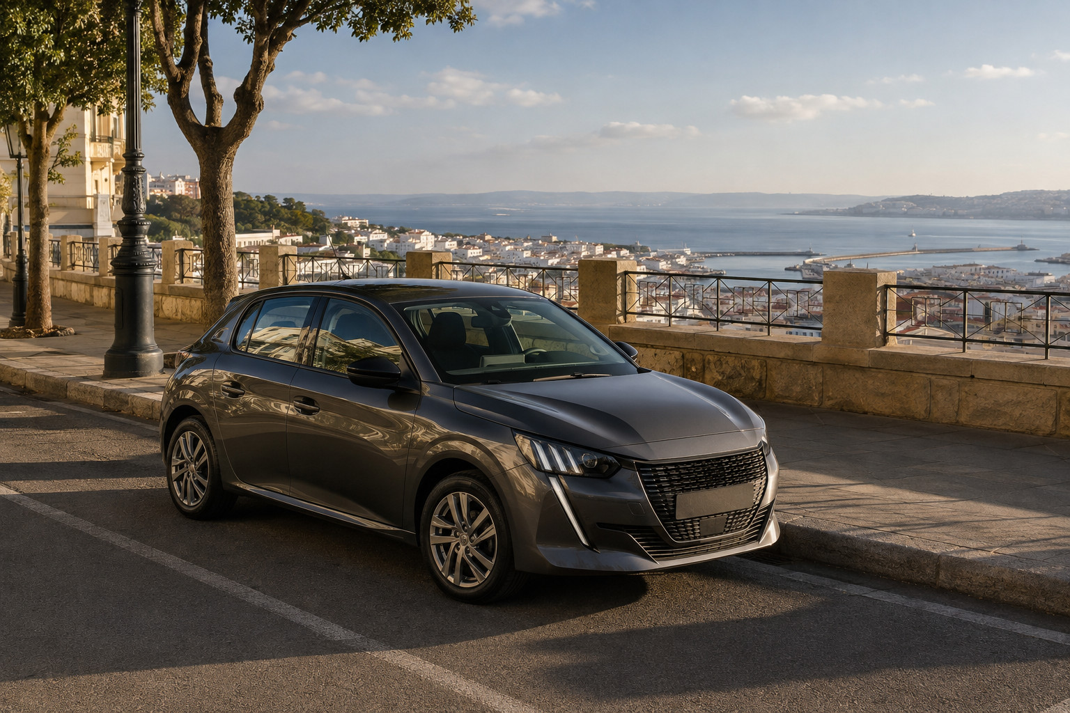 Voiture de location près de la Terrasse des Paresseux sur le boulevard Pasteur à Tanger