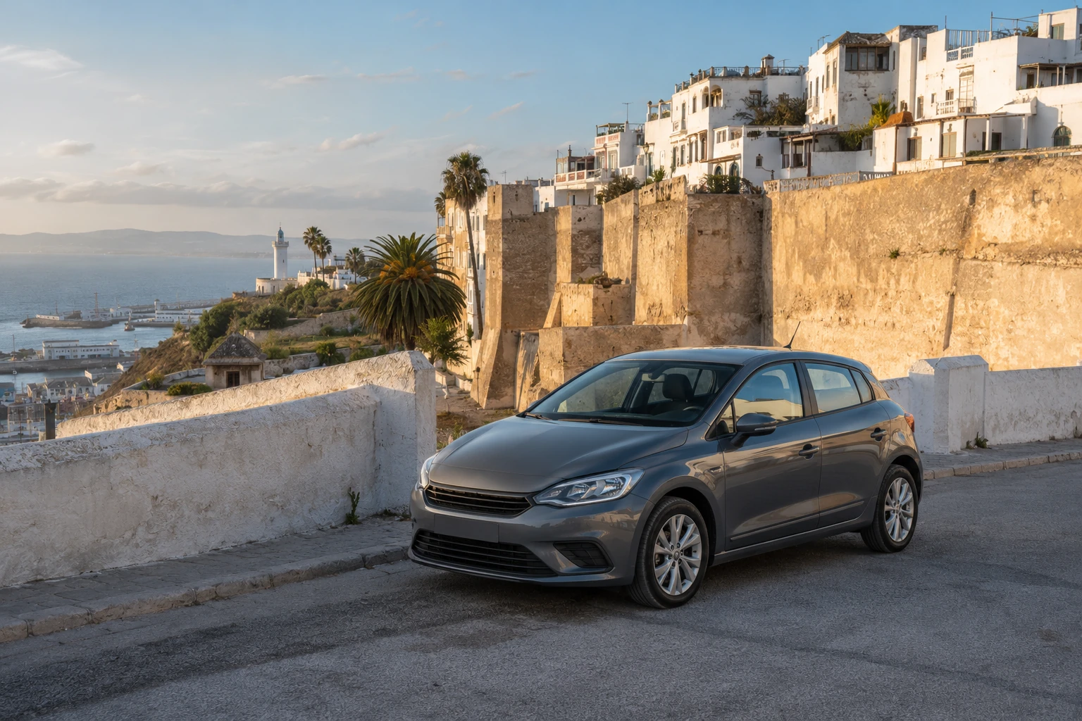 Voiture de location près de la Kasbah et de l’Ancienne Médina de Tanger