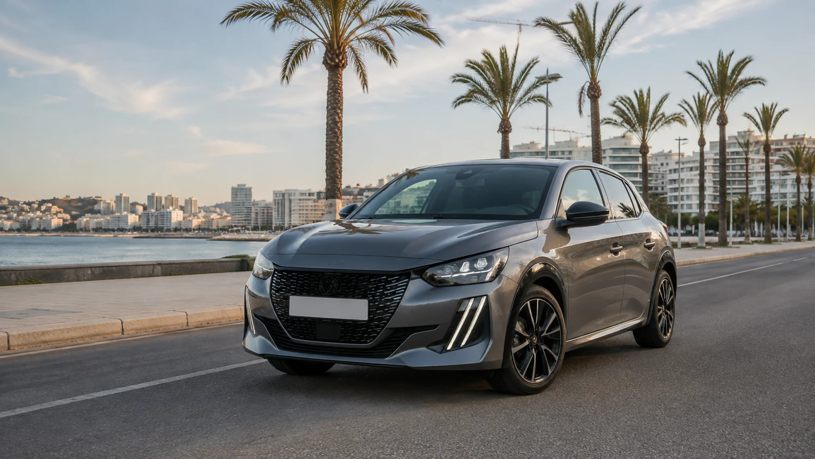 Peugeot 208 hybride automatique dans le secteur de Malabata à Tanger