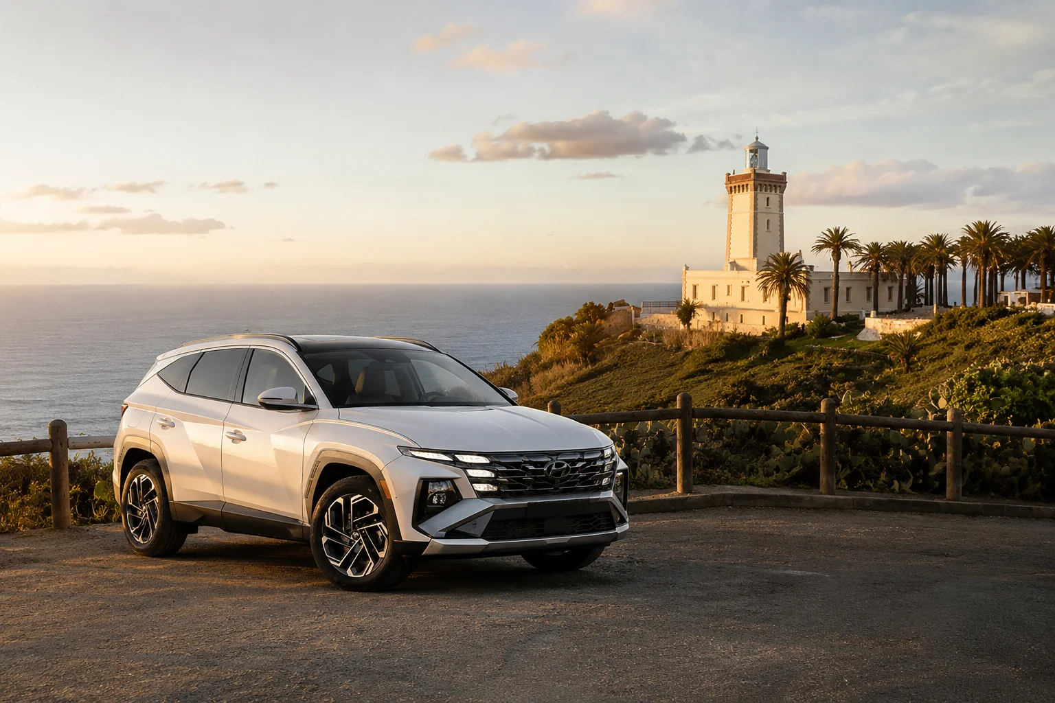 Hyundai Tucson de location près du Cap Spartel à Tanger